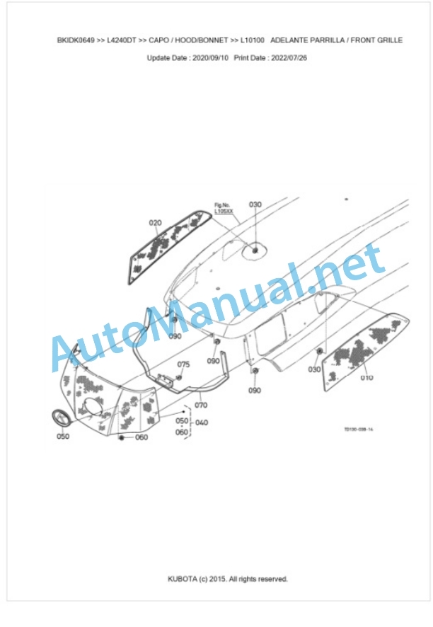 Kubota L3540, L4240 Parts Manual PDF BKIDK0649 5 Kubota L3540, L4240 Parts Manual PDF BKIDK0649-5