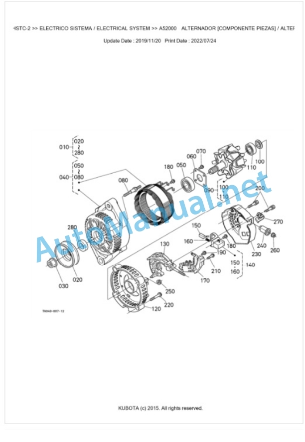 Kubota L3540HSTC-2 Parts Manual PDF BKIDK5126 2 Kubota L3540HSTC-2 Parts Manual PDF BKIDK5126-2