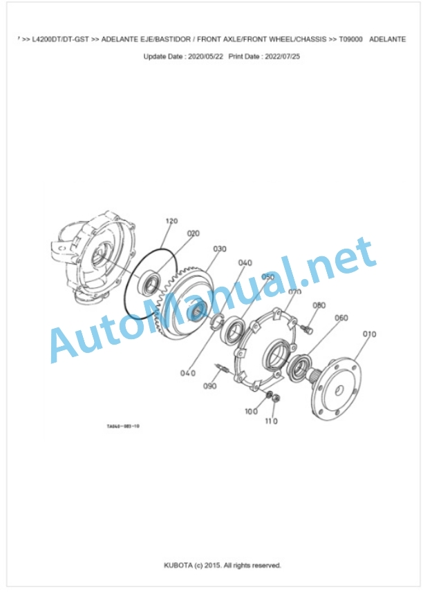 Kubota L3600, L4200 (Old Model) Parts Manual PDF BKIDK0127 4 Kubota L3600, L4200 (Old Model) Parts Manual PDF BKIDK0127-4