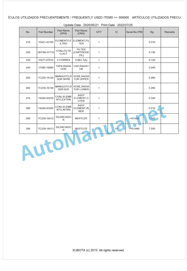 Kubota L4100DT Parts Manual PDF BKIDK0685 1 Kubota L4100DT Parts Manual PDF BKIDK0685