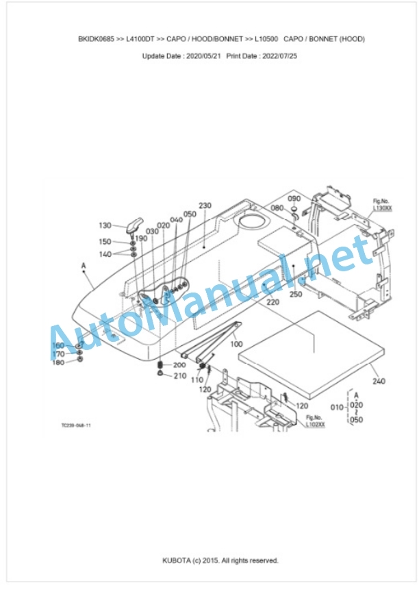 Kubota L4100DT Parts Manual PDF BKIDK0685 5 Kubota L4100DT Parts Manual PDF BKIDK0685-5
