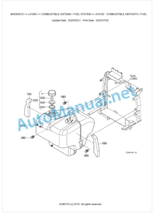 Kubota L4100H Parts Manual PDF BKIDK5012 2 Kubota L4100H Parts Manual PDF BKIDK5012-2