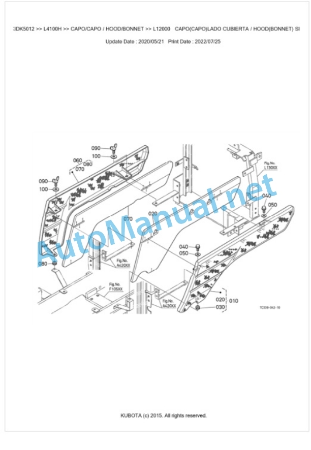 Kubota L4100H Parts Manual PDF BKIDK5012 5 Kubota L4100H Parts Manual PDF BKIDK5012-5