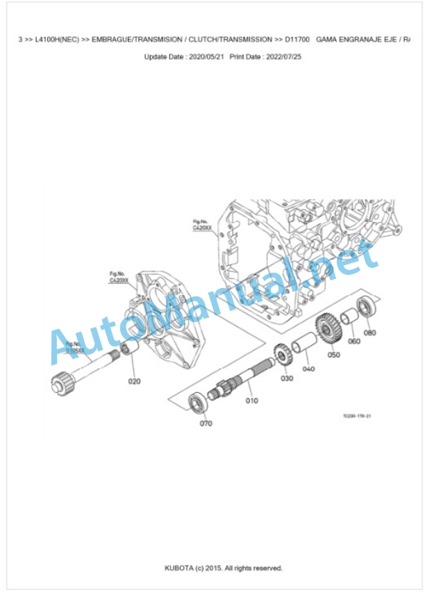Kubota L4100H Parts Manual PDF BKIDK5013 3 Kubota L4100H Parts Manual PDF BKIDK5013-3