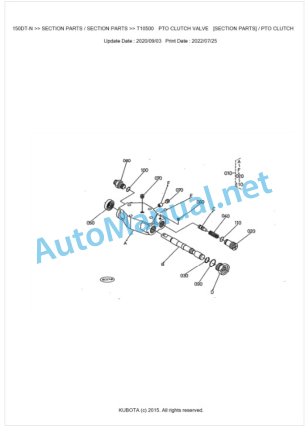 Kubota L4150DT-N Parts Manual PDF BKIDK0300 2 Kubota L4150DT-N Parts Manual PDF BKIDK0300-2