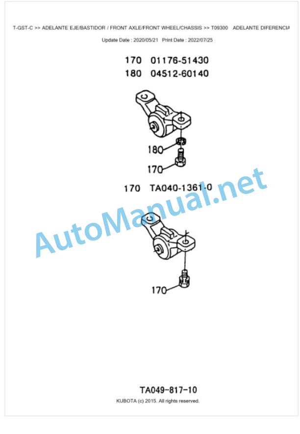 Kubota L4200-C (Old Model) Parts Manual PDF BKIDK0126 4 Kubota L4200-C (Old Model) Parts Manual PDF BKIDK0126-4