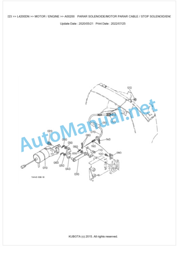 Kubota L4200DN Parts Manual PDF BKIDK0223 2 Kubota L4200DN Parts Manual PDF BKIDK0223-2