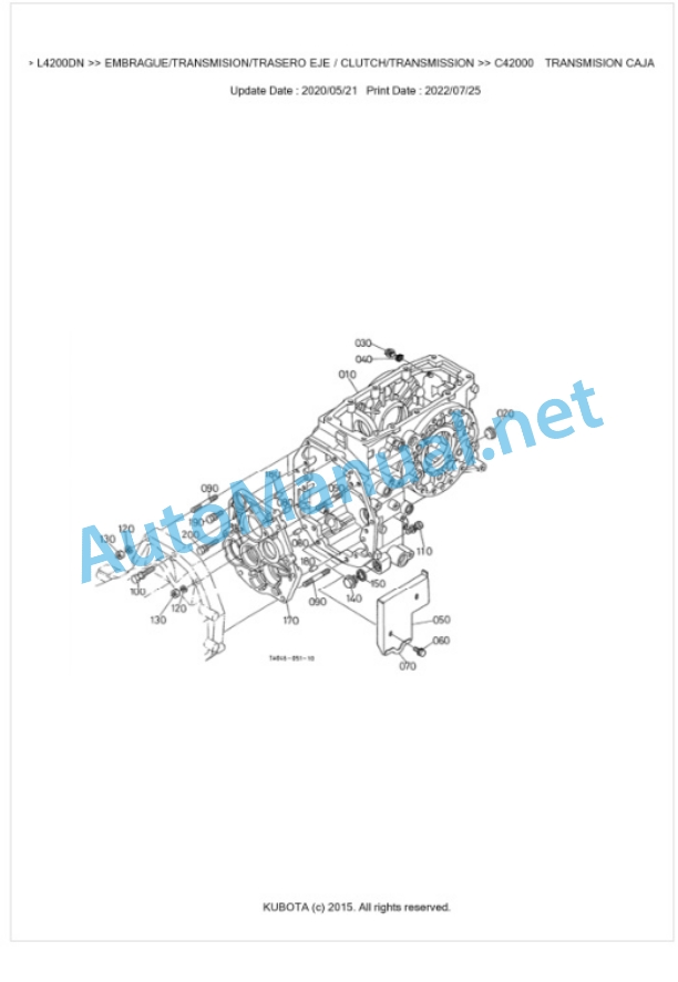 Kubota L4200DN Parts Manual PDF BKIDK0223 3 Kubota L4200DN Parts Manual PDF BKIDK0223-3