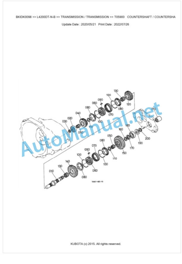 Kubota L4200DT-N-B Parts Manual PDF BKIDK0098 3 Kubota L4200DT-N-B Parts Manual PDF BKIDK0098-3