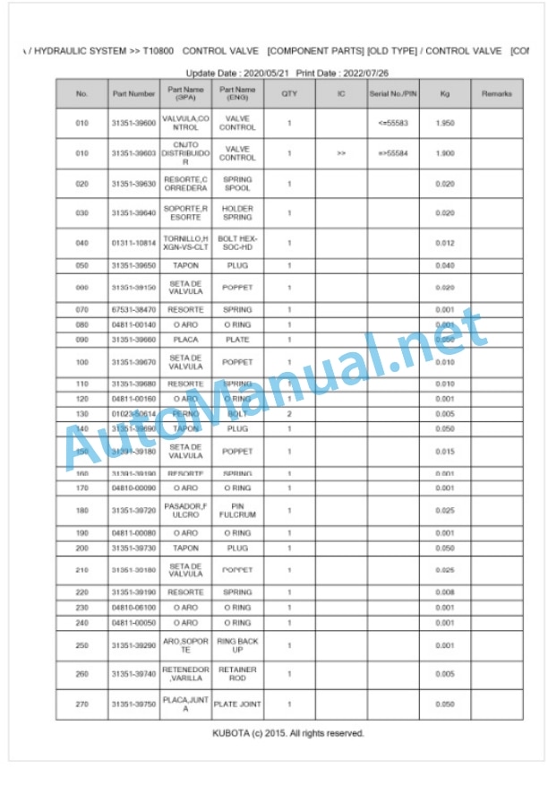 Kubota L4200DT-N-B Parts Manual PDF BKIDK0098 5 Kubota L4200DT-N-B Parts Manual PDF BKIDK0098-5