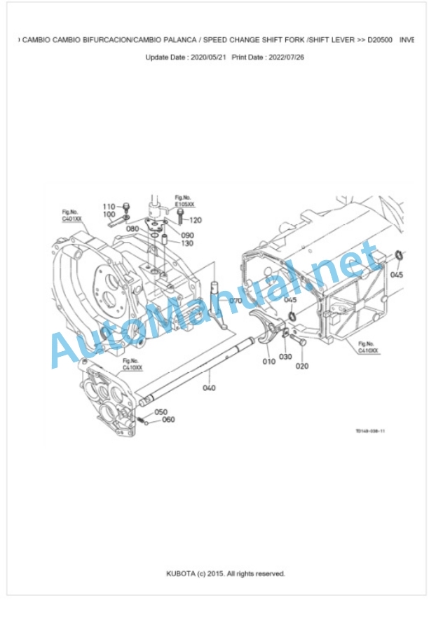 Kubota L4240DT-C Parts Manual PDF BKIDK0647 3 Kubota L4240DT-C Parts Manual PDF BKIDK0647-3