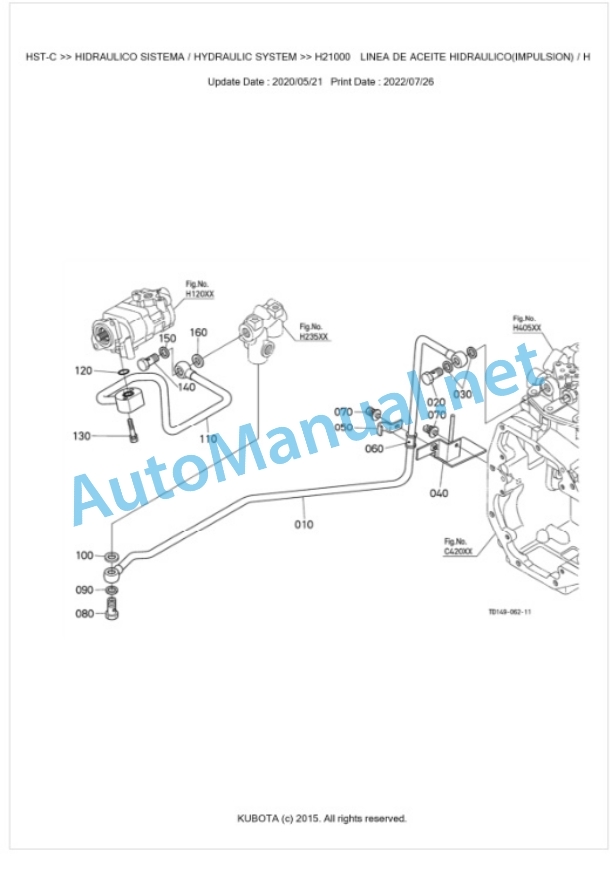 Kubota L4240HST-C Parts Manual PDF BKIDK0648-4