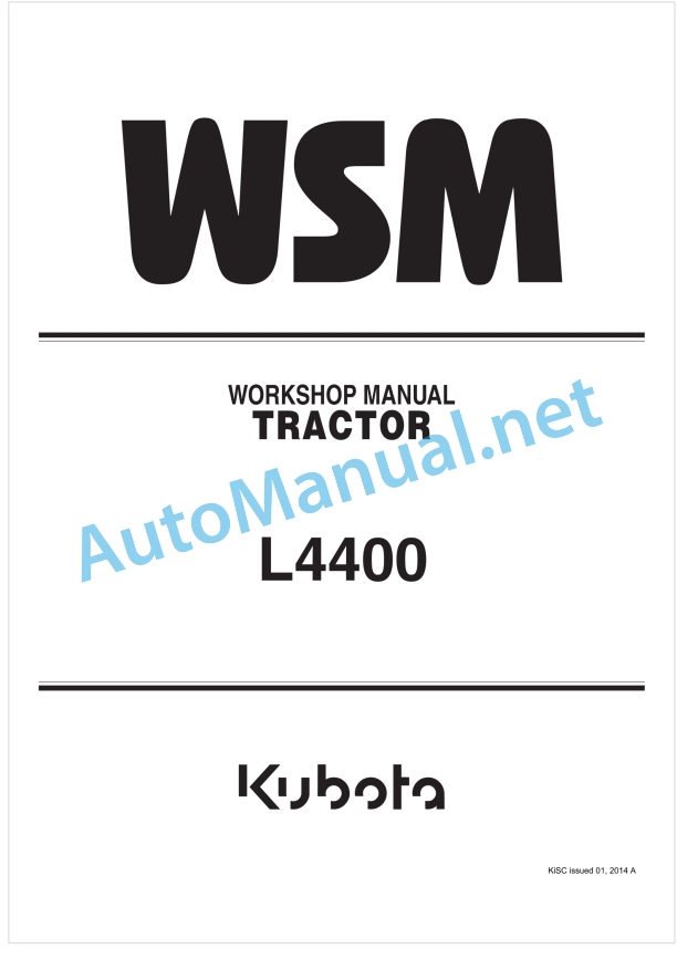 Kubota L4400 Tractor Workshop Manual PDF