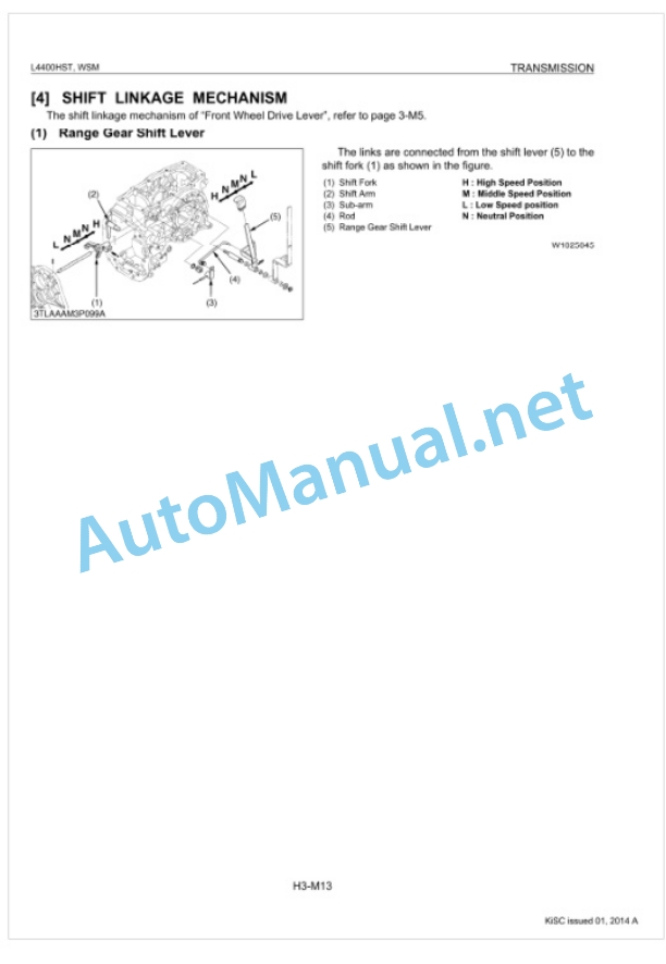 Kubota L4400HST Supplement Tractor Workshop Manual PDF-3