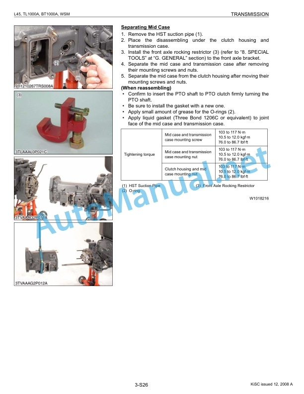 Kubota L45, TL1000A, BT1000A Tractor, Loader, Backhoe Workshop Manual PDF EN 3 Kubota L45, TL1000A, BT1000A Tractor, Loader, Backhoe Workshop Manual PDF EN - Image 3