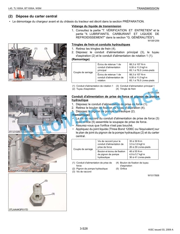 Kubota L45, TL1000A, BT1000A Tractor, Loader, Backhoe Workshop Manual PDF FR 3 Kubota L45, TL1000A, BT1000A Tractor, Loader, Backhoe Workshop Manual PDF FR - Image 3