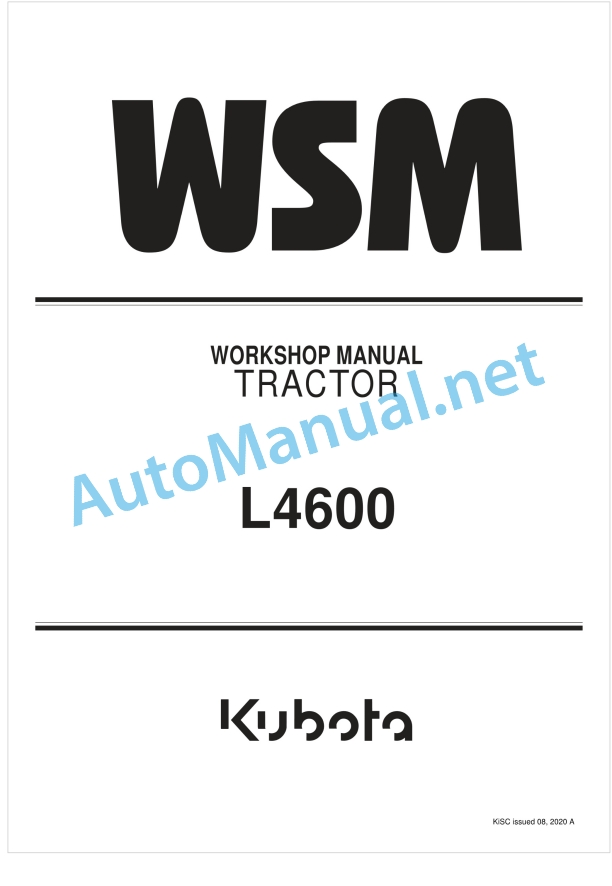 Kubota L4600 Tractor Workshop Manual PDF