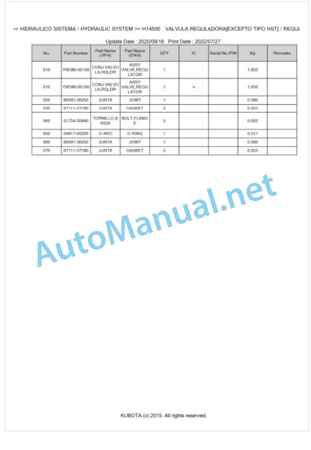 Kubota L4630DT Parts Manual PDF BKIDK0579 4 Kubota L4630DT Parts Manual PDF BKIDK0579-4