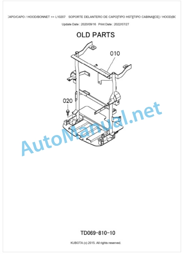 Kubota L5030DT-C, L5030GST-C, L5030HST-C Parts Manual PDF BKIDK0581-5