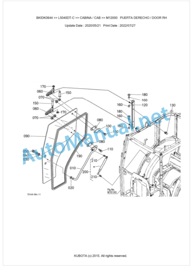 Kubota L5040DT-C, L5040GST-C Parts Manual PDF BKIDK0644 5 Kubota L5040DT-C, L5040GST-C Parts Manual PDF BKIDK0644-5