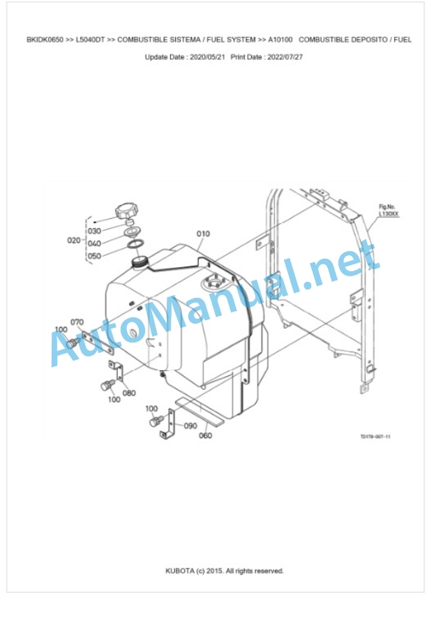 Kubota L5040DT Parts Manual PDF BKIDK0650 2 Kubota L5040DT Parts Manual PDF BKIDK0650-2
