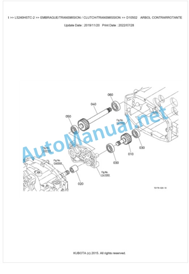 Kubota L5240HSTC-2 Parts Manual PDF BKIDK5124 3 Kubota L5240HSTC-2 Parts Manual PDF BKIDK5124-3