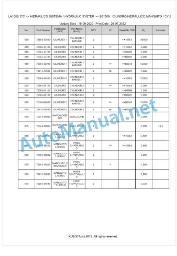 Kubota LA1002-57C Parts Manual PDF BKIDK5036 4 Kubota LA1002-57C Parts Manual PDF BKIDK5036-4