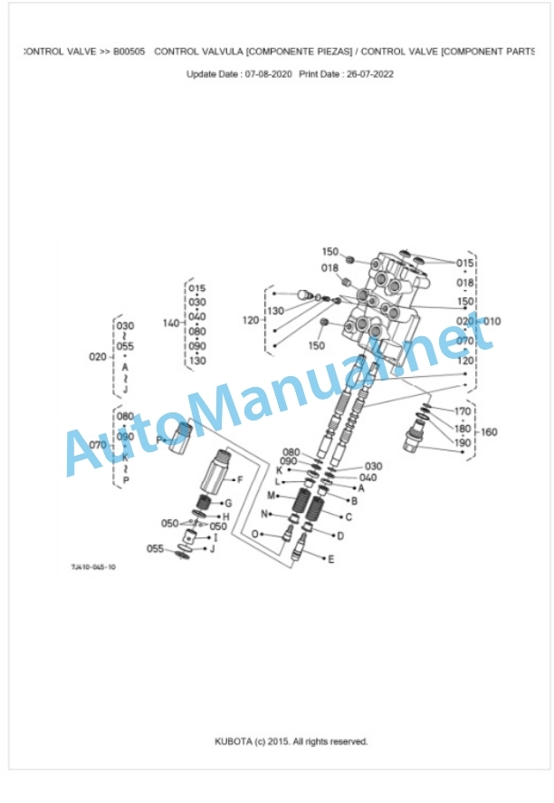 Kubota LA1002-57R, LA1002-5R1, LA1002-5R2 Parts Manual PDF BKIDK5030 3 Kubota LA1002-57R, LA1002-5R1, LA1002-5R2 Parts Manual PDF BKIDK5030-3