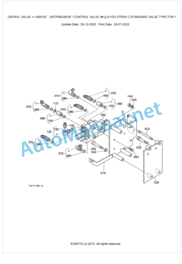Kubota LA1153EC Parts Manual PDF BKIDA0415 2 Kubota LA1153EC Parts Manual PDF BKIDA0415-2