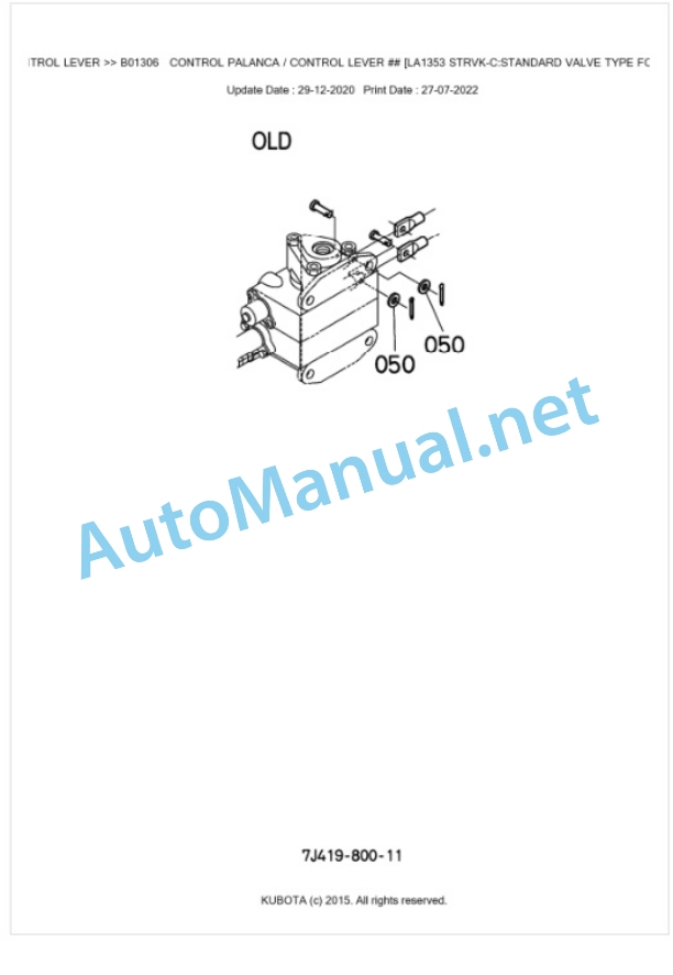 Kubota LA1353EC Parts Manual PDF BKIDA0416 3 Kubota LA1353EC Parts Manual PDF BKIDA0416-3