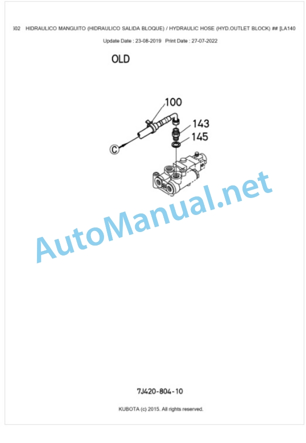 Kubota LA1403EC Parts Manual PDF BKIDA0405 4 Kubota LA1403EC Parts Manual PDF BKIDA0405-4