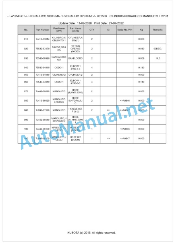Kubota LA1854EC Parts Manual PDF BKIDA5134 3 Kubota LA1854EC Parts Manual PDF BKIDA5134-3