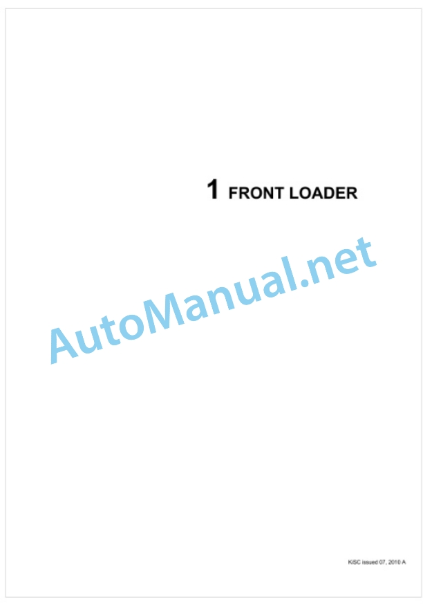 Kubota LA1953AU, LA2253AU Front Loader Workshop Manual PDF-2