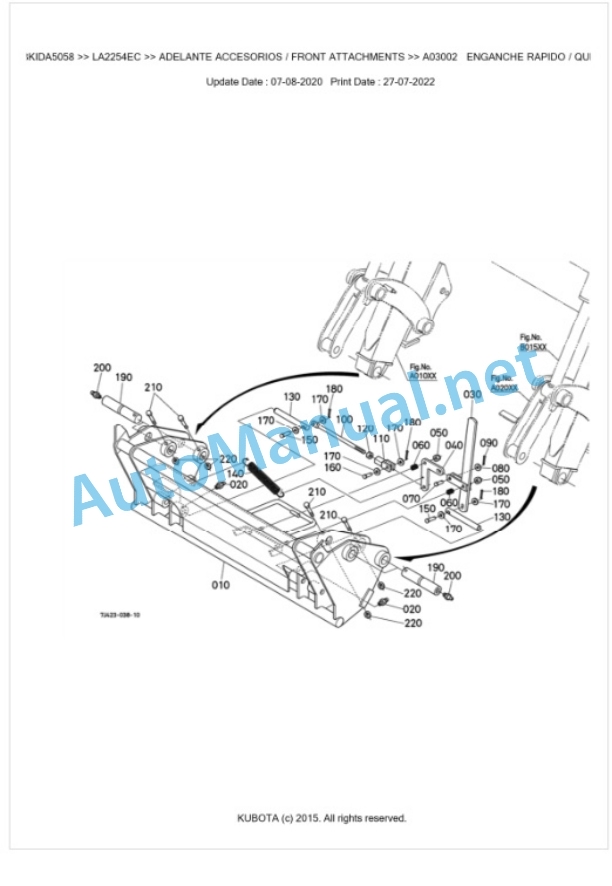Kubota LA2254EC Parts Manual PDF BKIDA5058 2 Kubota LA2254EC Parts Manual PDF BKIDA5058-2