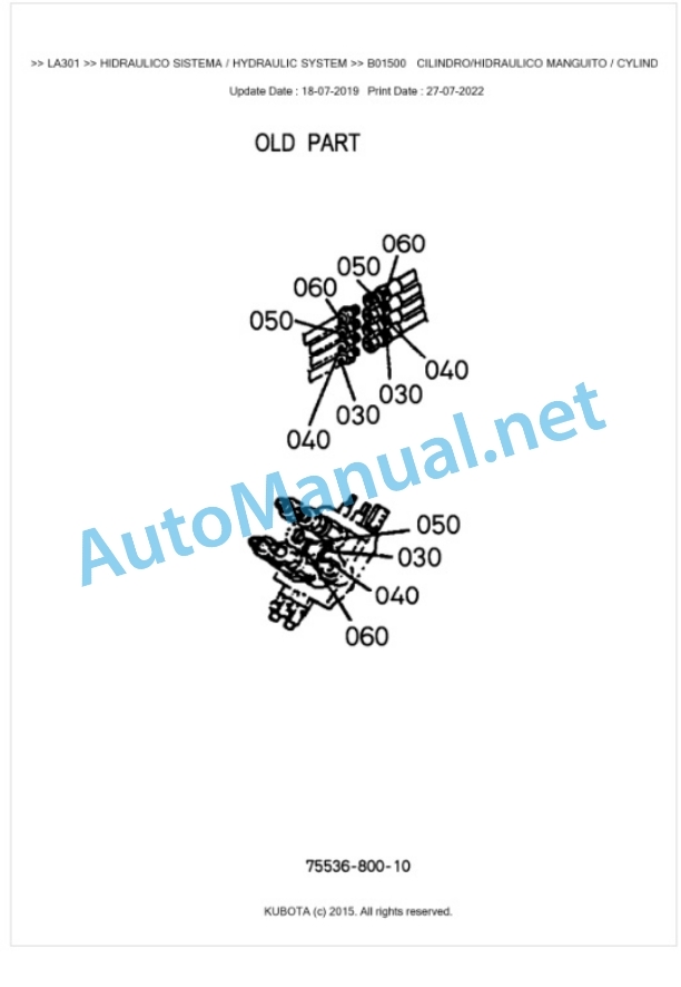 Kubota LA301 Parts Manual PDF BKIDA0352 4 Kubota LA301 Parts Manual PDF BKIDA0352-4