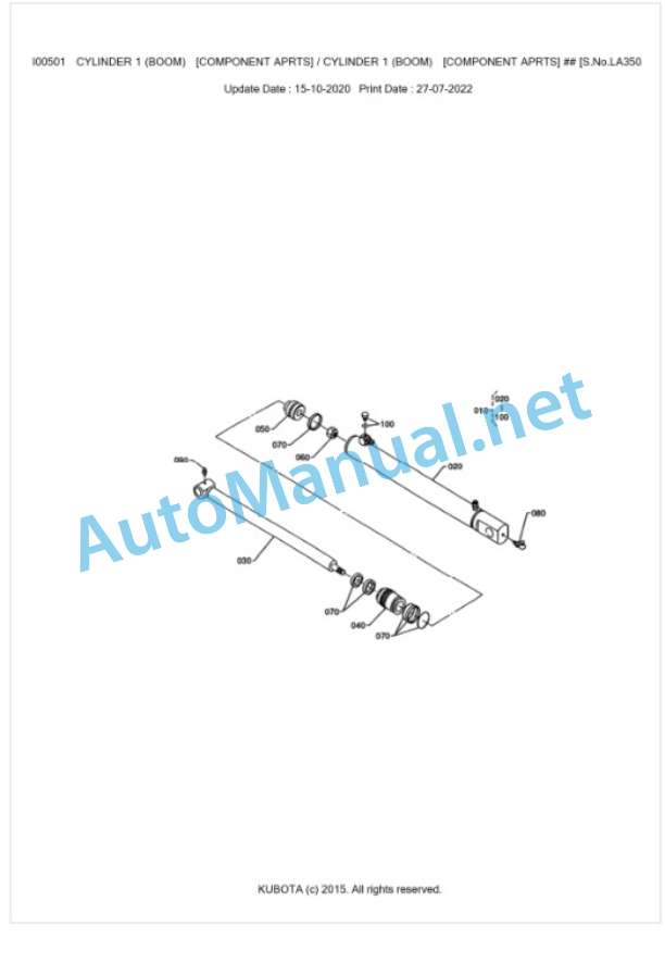 Kubota LA350ST Parts Manual PDF BKIDK0498 4 Kubota LA350ST Parts Manual PDF BKIDK0498-4