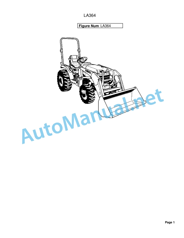 Kubota LA364 Loader Parts Manual PDF 1 Kubota LA364 Loader Parts Manual PDF