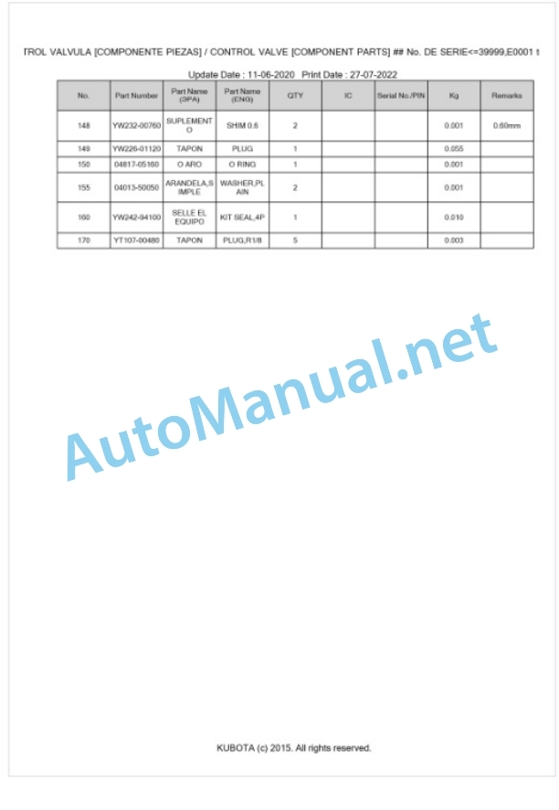 Kubota LA402-1-CFL Parts Manual PDF BKIDA5023 3 Kubota LA402-1-CFL Parts Manual PDF BKIDA5023-3