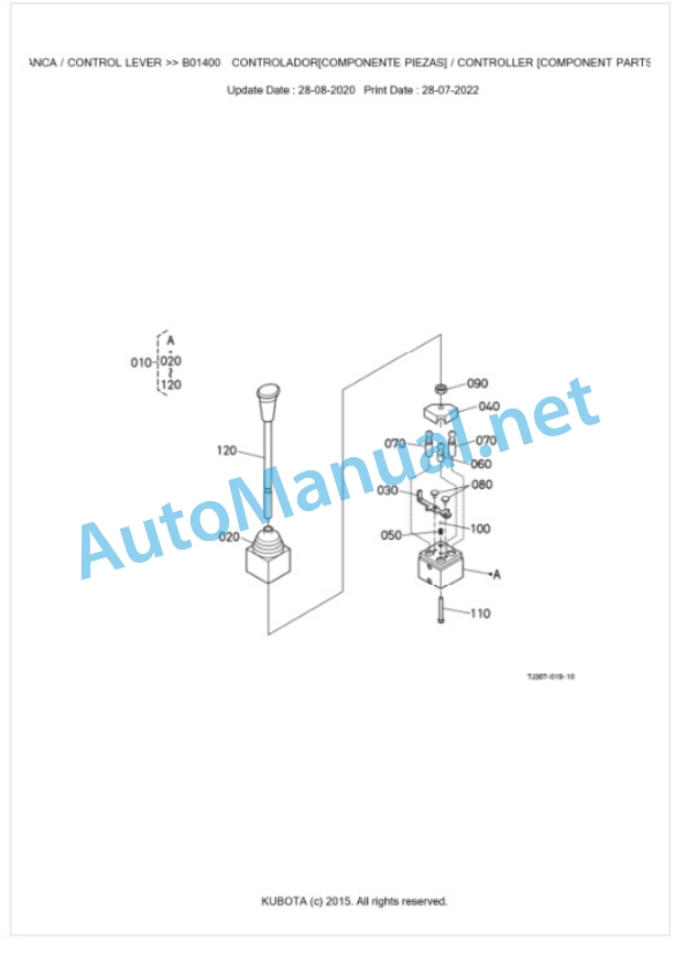 Kubota LA513EC Parts Manual PDF BKIDA0280-4