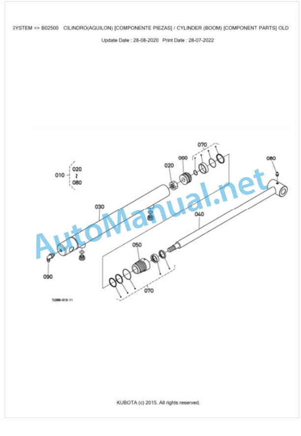 Kubota LA513EC Parts Manual PDF BKIDA0280-5