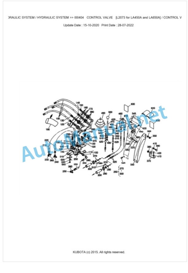 Kubota LA650A Parts Manual PDF BKIDK0086 3 Kubota LA650A Parts Manual PDF BKIDK0086-3