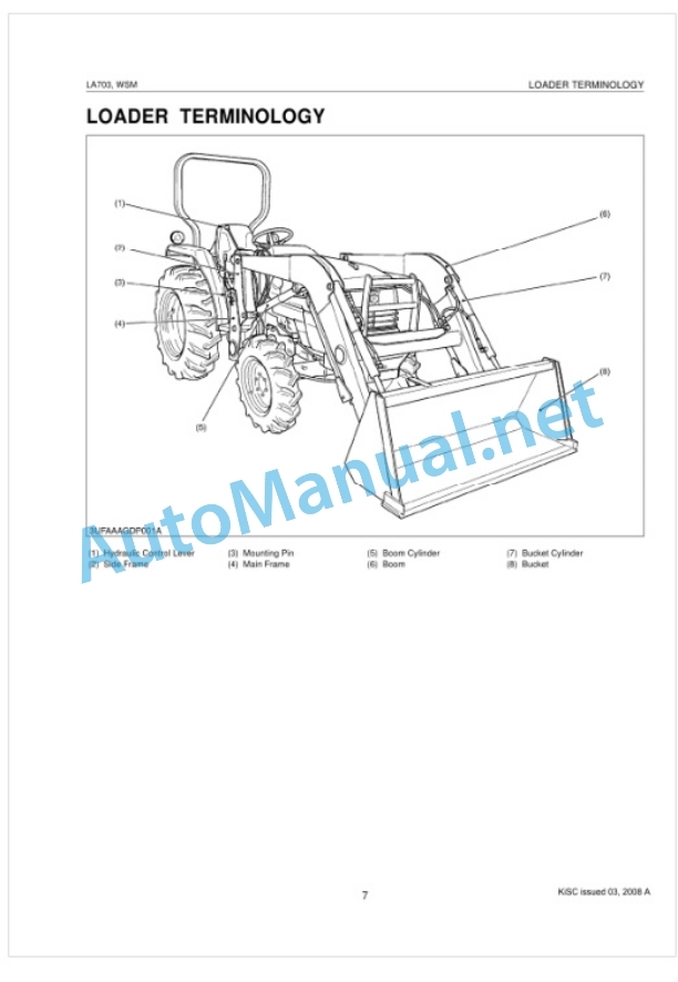 Kubota LA703 Front Loader Workshop Manual PDF-2