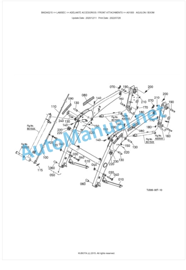 Kubota LA805EC Parts Manual PDF BKIDA5215 2 Kubota LA805EC Parts Manual PDF BKIDA5215-2