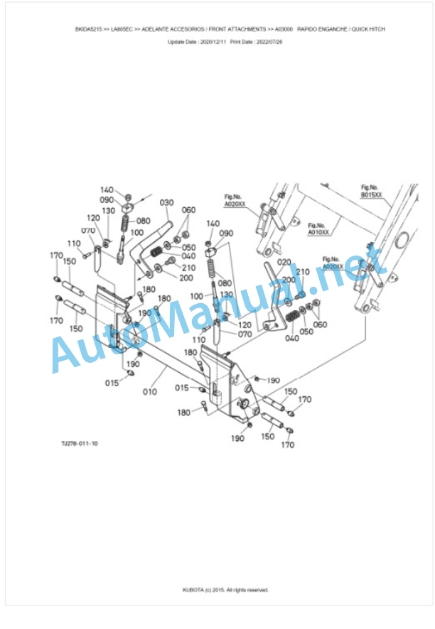 Kubota LA805EC Parts Manual PDF BKIDA5215 3 Kubota LA805EC Parts Manual PDF BKIDA5215-3