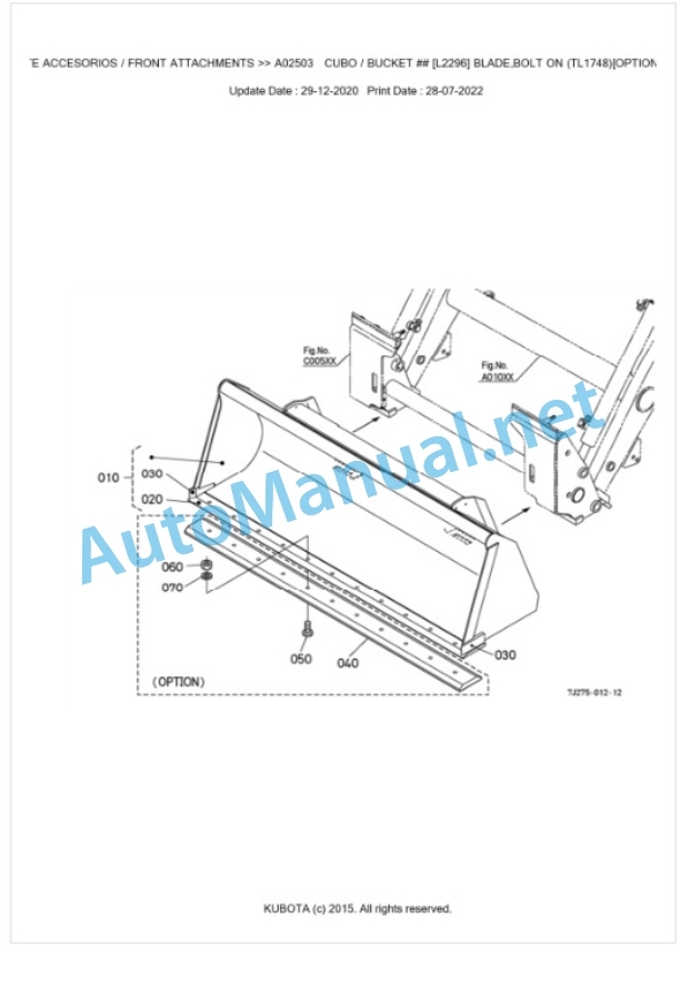 Kubota LA854EC Parts Manual PDF BKIDA0414 2 Kubota LA854EC Parts Manual PDF BKIDA0414-2
