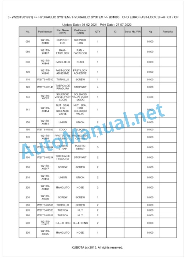 Kubota LK2100 Parts Manual PDF BKIDE5245 3 Kubota LK2100 Parts Manual PDF BKIDE5245-3