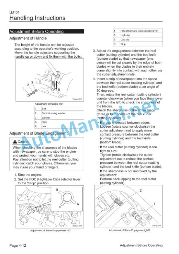Kubota LM101 Floating Head Greens Mower Operators Manual PDF 3 Kubota LM101 Floating Head Greens Mower Operators Manual PDF - Image 3