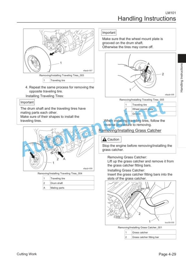 Kubota LM101 Floating Head Greens Mower Operators Manual PDF 4 Kubota LM101 Floating Head Greens Mower Operators Manual PDF - Image 4