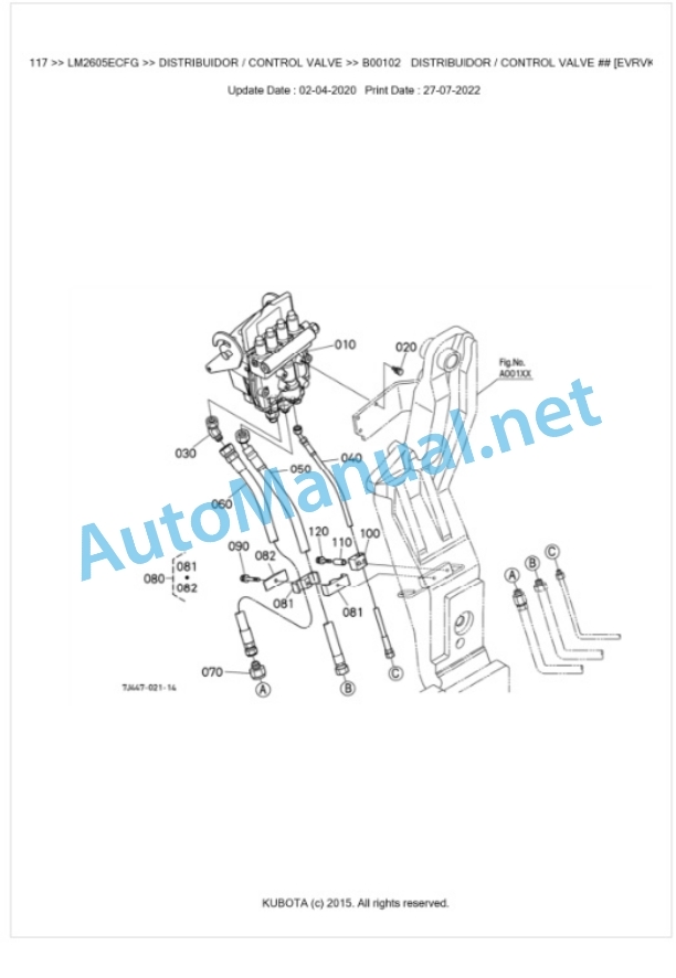 Kubota LM2605ECFG Parts Manual PDF BKIDA5117 3 Kubota LM2605ECFG Parts Manual PDF BKIDA5117-3