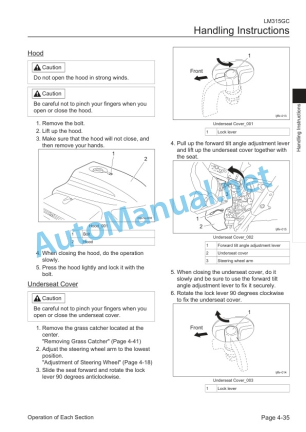 Kubota LM315GC Riding Greens Mower (Diesel Model) Operators Manual PDF 4 Kubota LM315GC Riding Greens Mower (Diesel Model) Operators Manual PDF - Image 4
